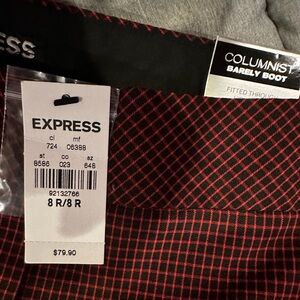 New with tags. Columnist barely boot pants. Red and black.